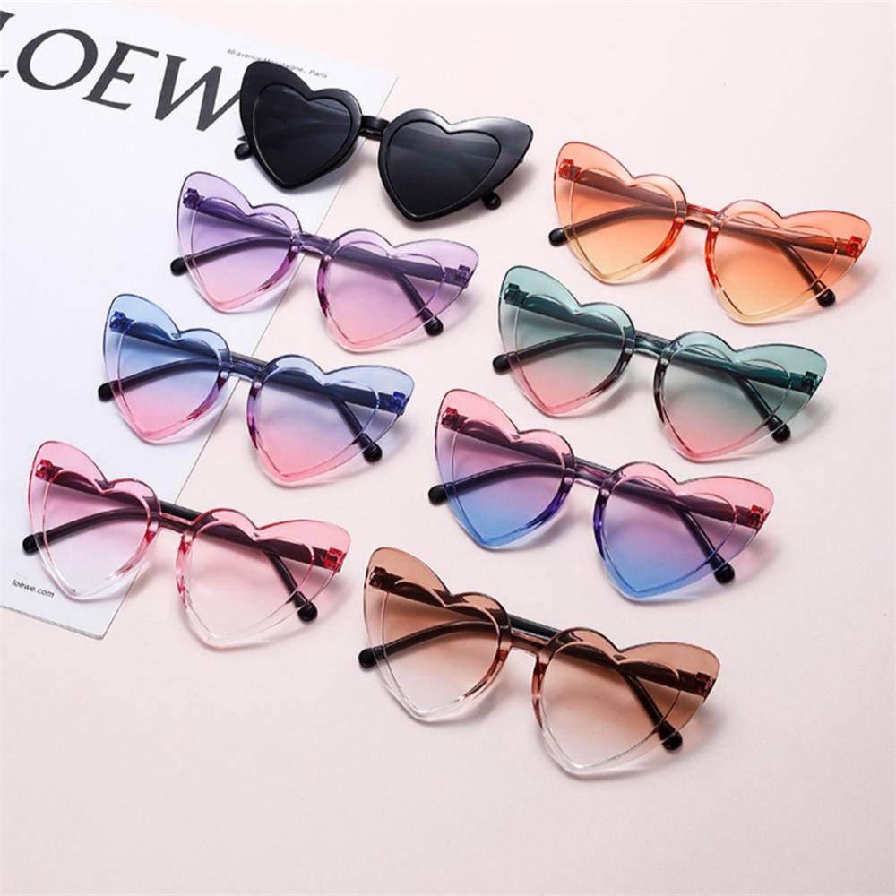 Children Sun Glasses Kids Gradient Colorful Heart-Shaped Sunglasses Girls Boys Sun Shades UV400 Eyewear Anti Blue Light Glasses
