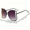 Large Square Fashion Glasses for Women Man, Featuring Colorful Metal Hollow Designs. Ideal for Light Photography, Holiday Presents, and Everyday Style