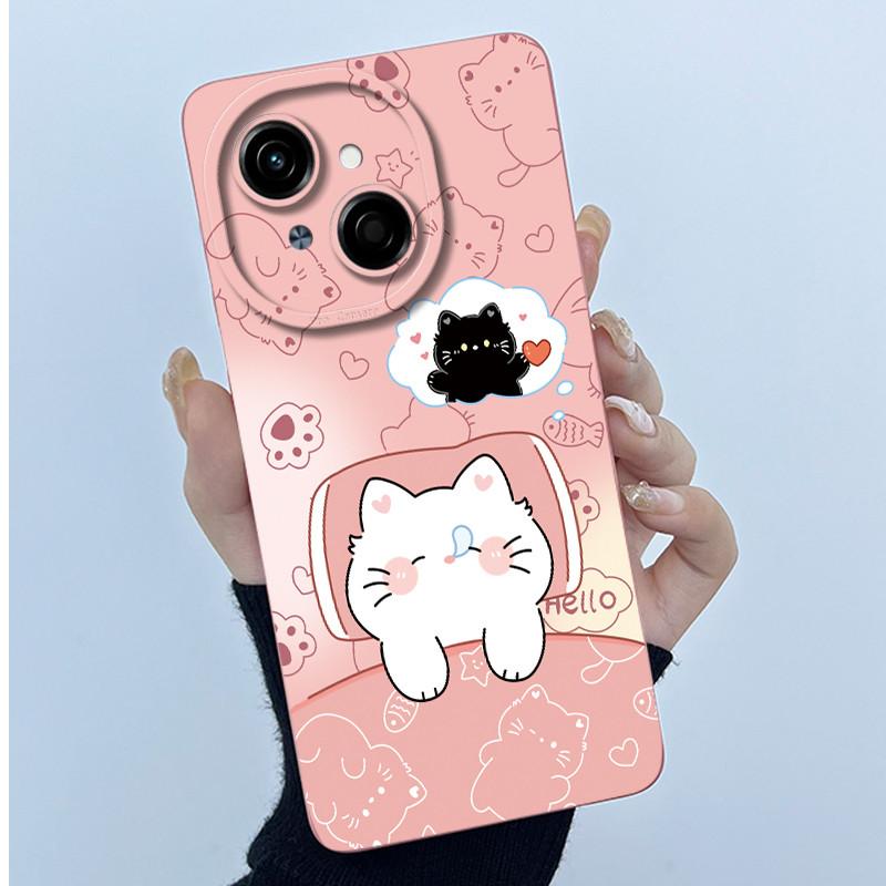 For Tecno Spark Go 1 s 1s 2025 Go1s Go2025 Pop 9 4G Phone Case Sweet Girls Cute Cats Soft Silicone Shockproof Back Cover Fundas
