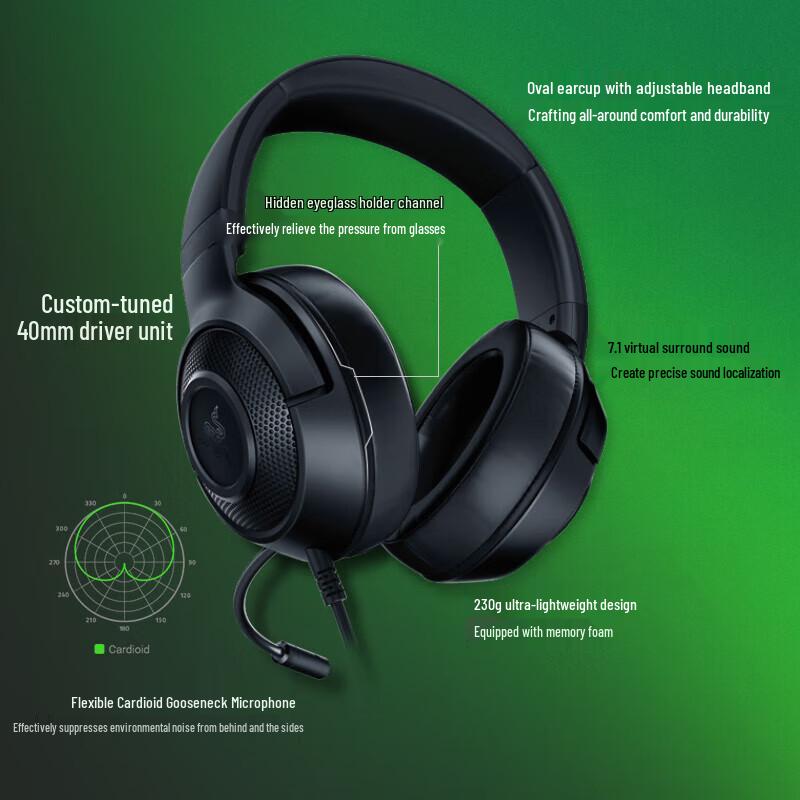 Razer Kraken X Standard Edition Wired Gaming Headset