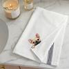 Embroidered Puppy Tea Towel Cute Towel, Corgi Dachshund Kitchen Dish Absorbent Decorative Guest Towels Quick Dry Hand for Dog Lovers Bathroom