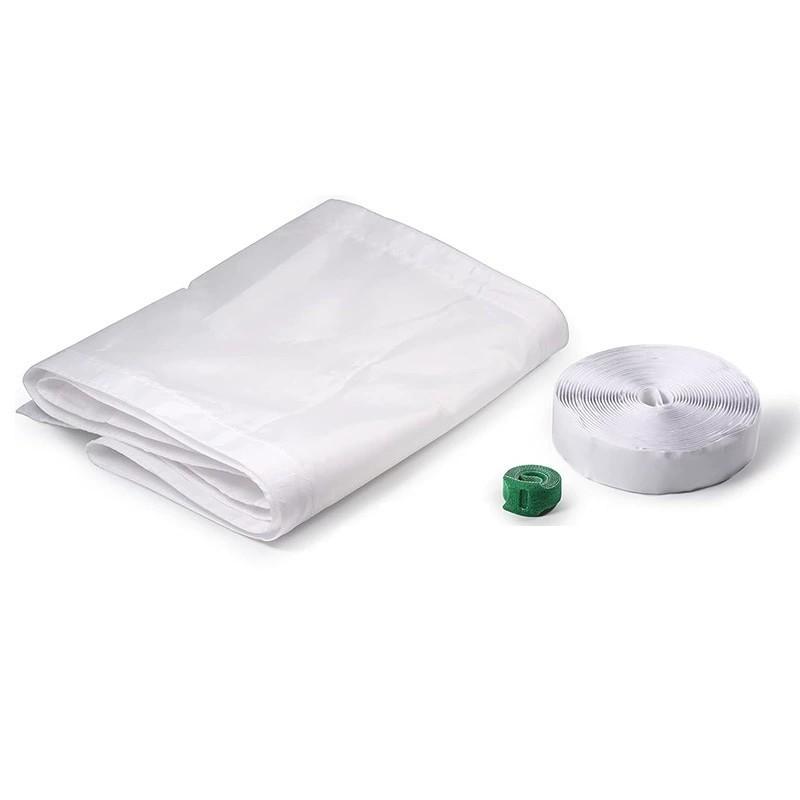 Portable  Conditioner Window Seal,500CM AC Casement Window Seal Kit, Hot  Stop  Exchange Guards with Zip and Adhesive Fastener Works with Tumble Dryer