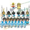 N501U-504U Medieval Castle Knight Building Blocks Figures Four Side UV Printing King Warhorse Weapons Accessories Toys Kid Gifts