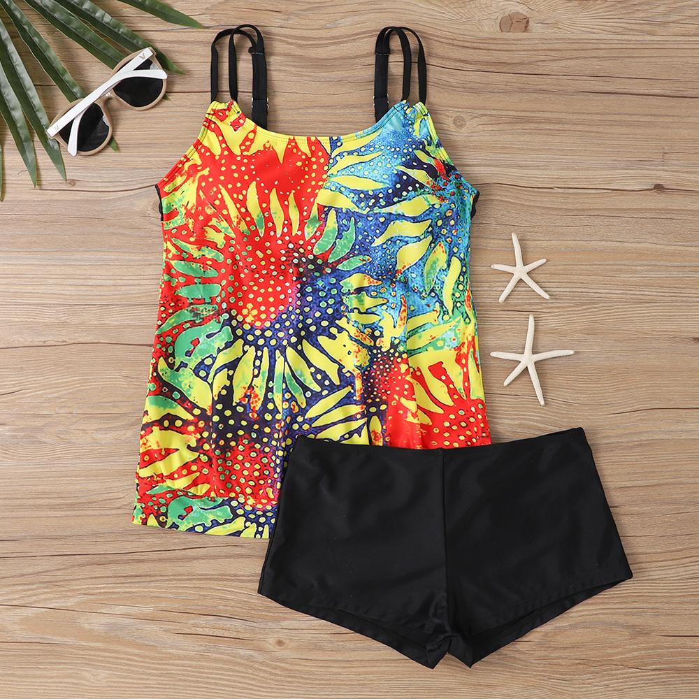 

Женский купальник из двух частей с принтом бикини с подкладкой, пляжная одежда, купальные костюмы M разноцветный