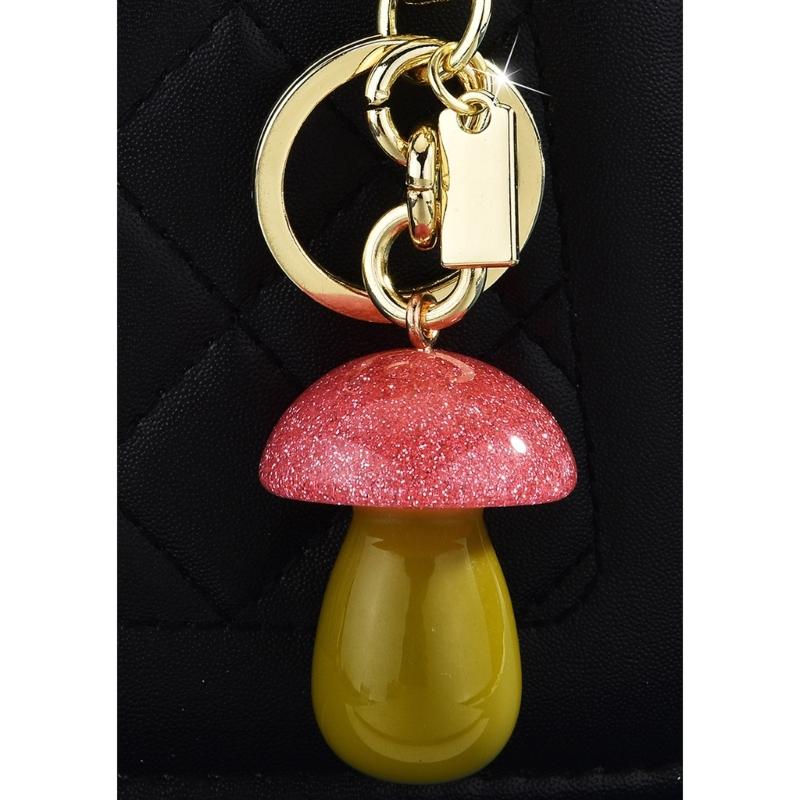Cartoon Mushroom Keychain Car Key Holder Fashionable Keyring Pendant Bag Decoration for Stylish Women and Students