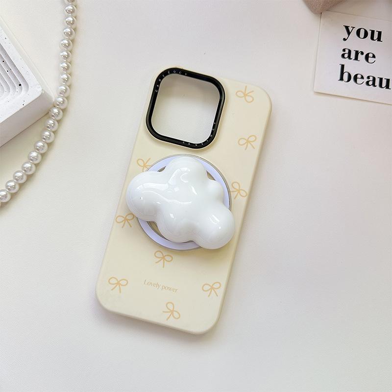 Creative Solid Color Cloud Magnetic Telescopic Mobile Phone Airbag Bracket Paste Ring Folding Internet Celebrity Gift