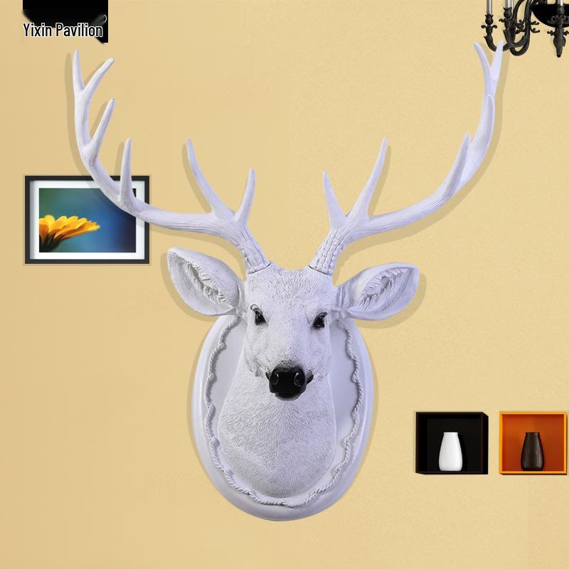 

European Deer Head Wall Decoration: Natural Resin Craft