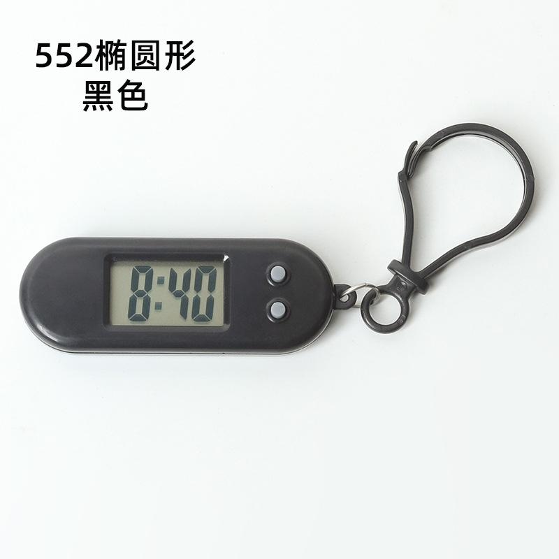 Electronic Keychain Clock Compact Mini Pocket Watch Portable Electronic Clock Digital Oval Hanging Watch For Students Daily