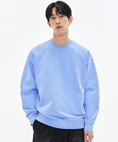 Sobeomeonteu 980G Pigment Sweatshirt -Cornflower Blue-
