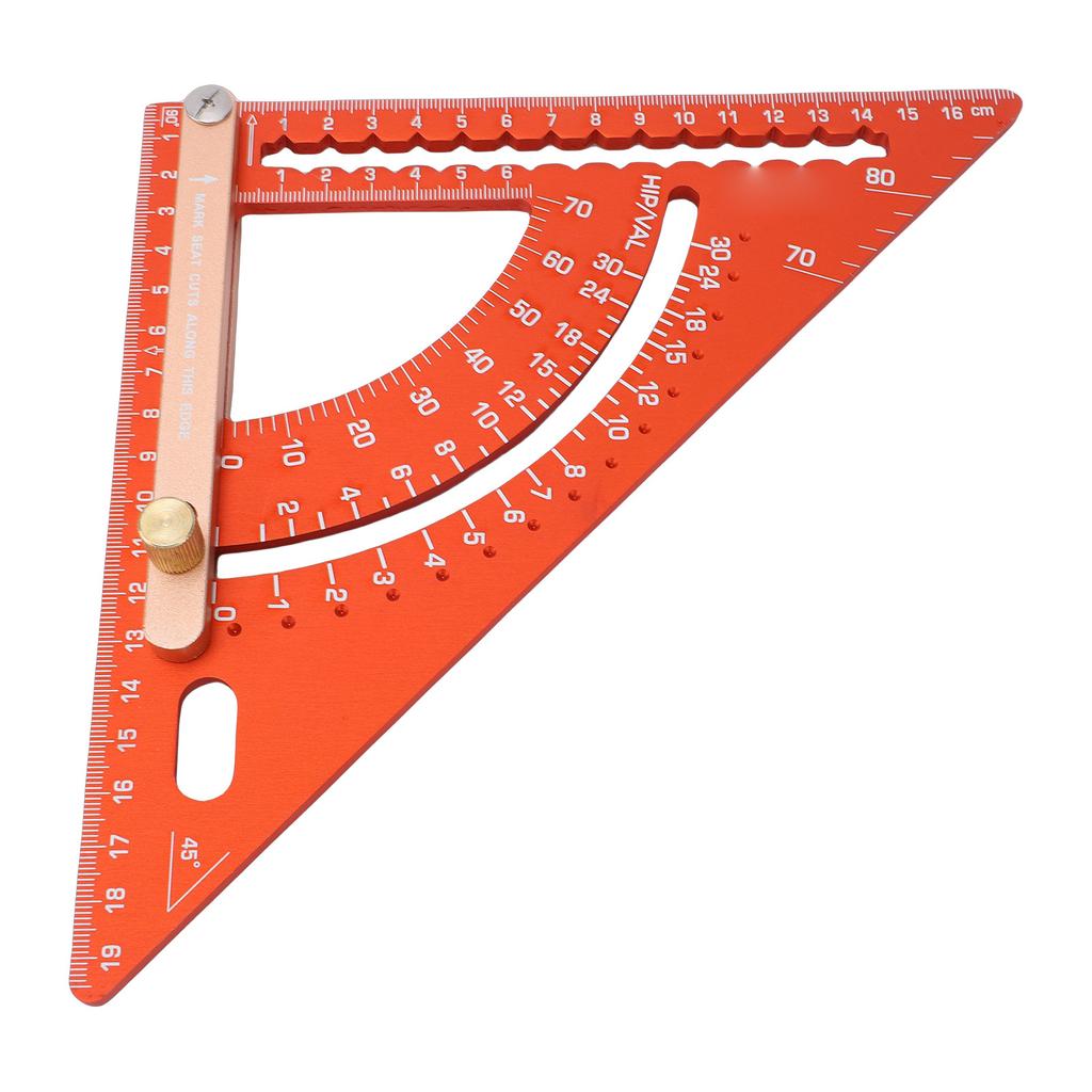 Adjustable Triangle Ruler Multi Angle Measuring Tool Aluminum Alloy Rafter Framing Square for Woodworking