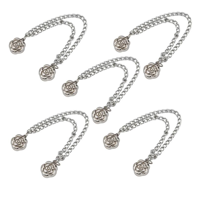 5Pieces Magnetic Pants Cuffs Fasteners, Pants Hems Fasteners Clip Strong Magnets Clip for Pants Trousers to Make Shorter