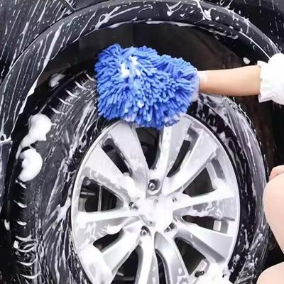 Car Wash Glove Coral Mitt Soft Anti-scratch for Car Wash Multifunction Thick Cleaning Glove Car Wax Detailing Brush