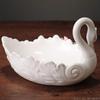Swan Fruit Plate Candy Plate Home Dining Table Living Room Storage Decoration Ceramic Crafts Wedding Gift Swan Fruit Plate