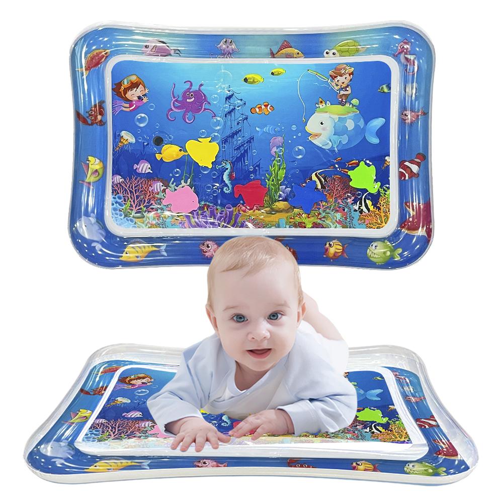 1Pc Fishing Style Inflatable Pvc Baby Playing Water Mat Toddler Pad Kids Early Education Activity Toys Mat Cushion Kids Gift