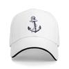 Anchor Baseball Cap Nautical Anchor Marine Sun Visor Hat Sailor Nautical Ship Ocean Sea Beach Unisex Adjustable Snapback Caps