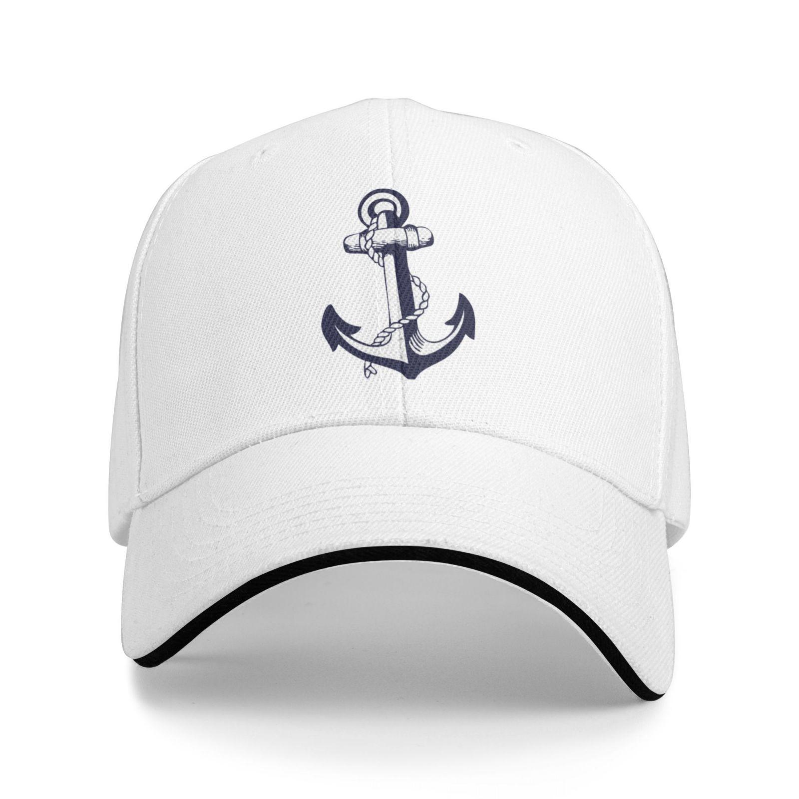 Anchor Baseball Cap Nautical Anchor Marine Sun Visor Hat Sailor Nautical Ship Ocean Sea Beach Unisex Adjustable Snapback Caps