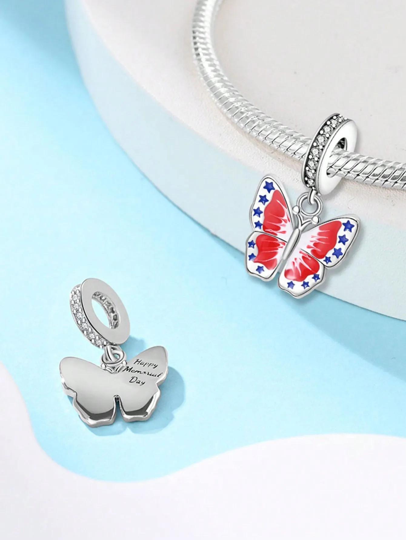 

Charm Bead Components Plata Copper Metal Colors Colorful Butterflies Bead Components Charm Bead Component Pendant Bead Component Designed For
