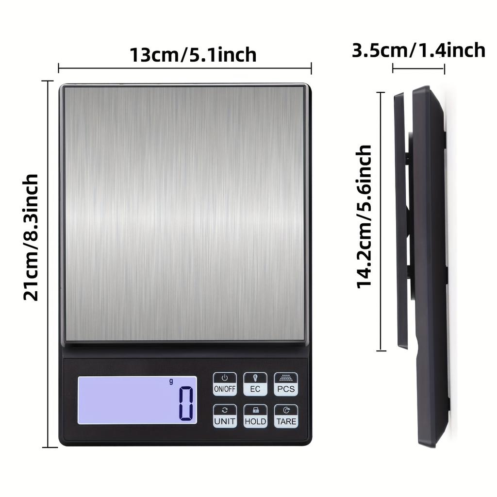 11.02 Pfund/0.1 G Digitale Küchenwaage aus Edelstahl Genaues Wiegen zum Backen, Kochen und für den täglichen Gebrauch, Lebensmittelsicherheitswaage