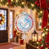 Taijitu Holiday Ornament with Winter Motifs Flat 2D Flat Acrylic Pendant for Mantels, Entryways, and Indoor Seasonal Display