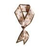 2024 Korean Style Coffee Silk Neck Scarf Tie with Gift Box - Women's Accessory