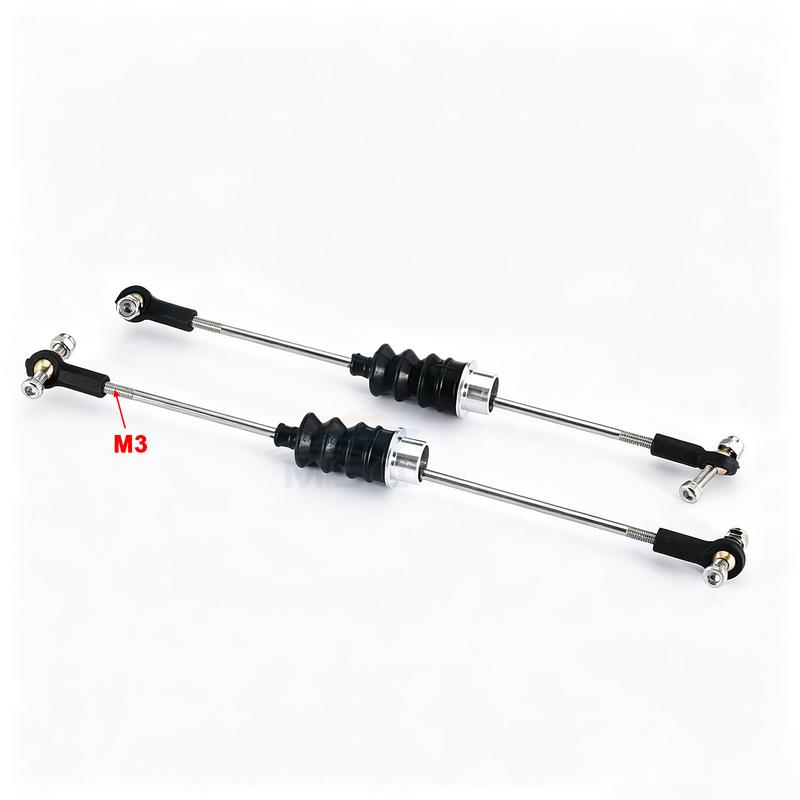 1PC RC Boat Servo Steering Kit, M2 M3 Stainless Steel Rod with Ball Joint, Rubber Bellows Radio Box Seals, for MONO DIY Parts