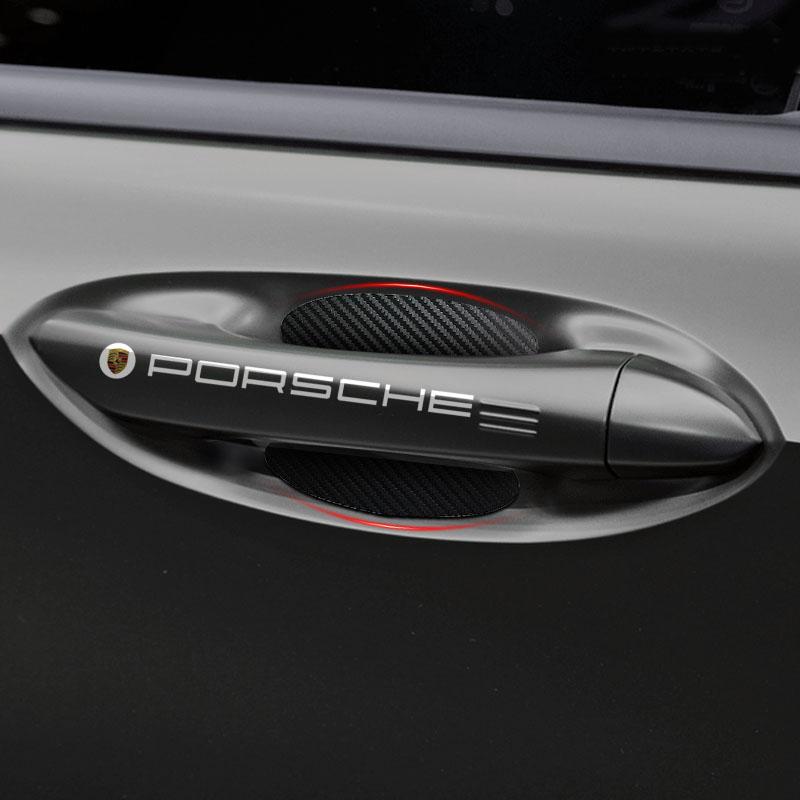 Car Door Sticker Carbon Fiber Scratches Auto Handle Protection Film For Porsche Boxster Cayenne Panamera Macan Cayman 911 918 996 917 991