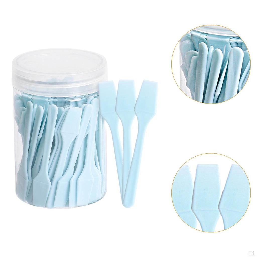 100 Pieces Makeup Spatulas Foundation Mixing Tool Cosmetic Spade Reusable Easy Clean