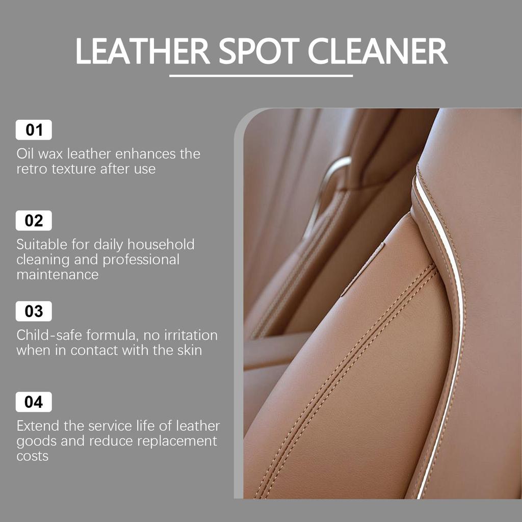 Homonth Multi-Functional Leather Cleaner Car Cleaning and Stain Removal Universal Leather Care and Restoration Suitable for Car Leather 100ml