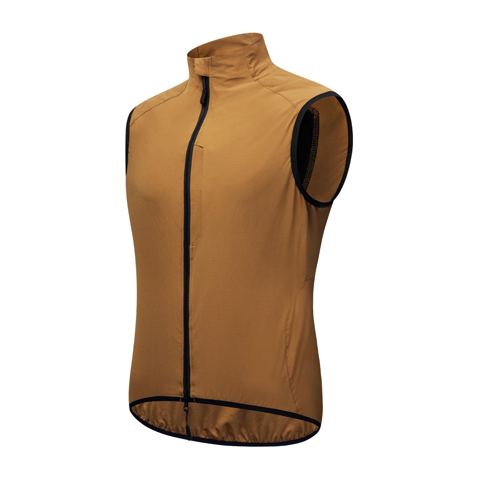 

Светоотражающий жилет для велоспорта с нагрудным карманом, ветрозащитный жилет для бега, пешего туризма, езды на велосипеде, черный, европейский размер S EU Size XL жёлтый