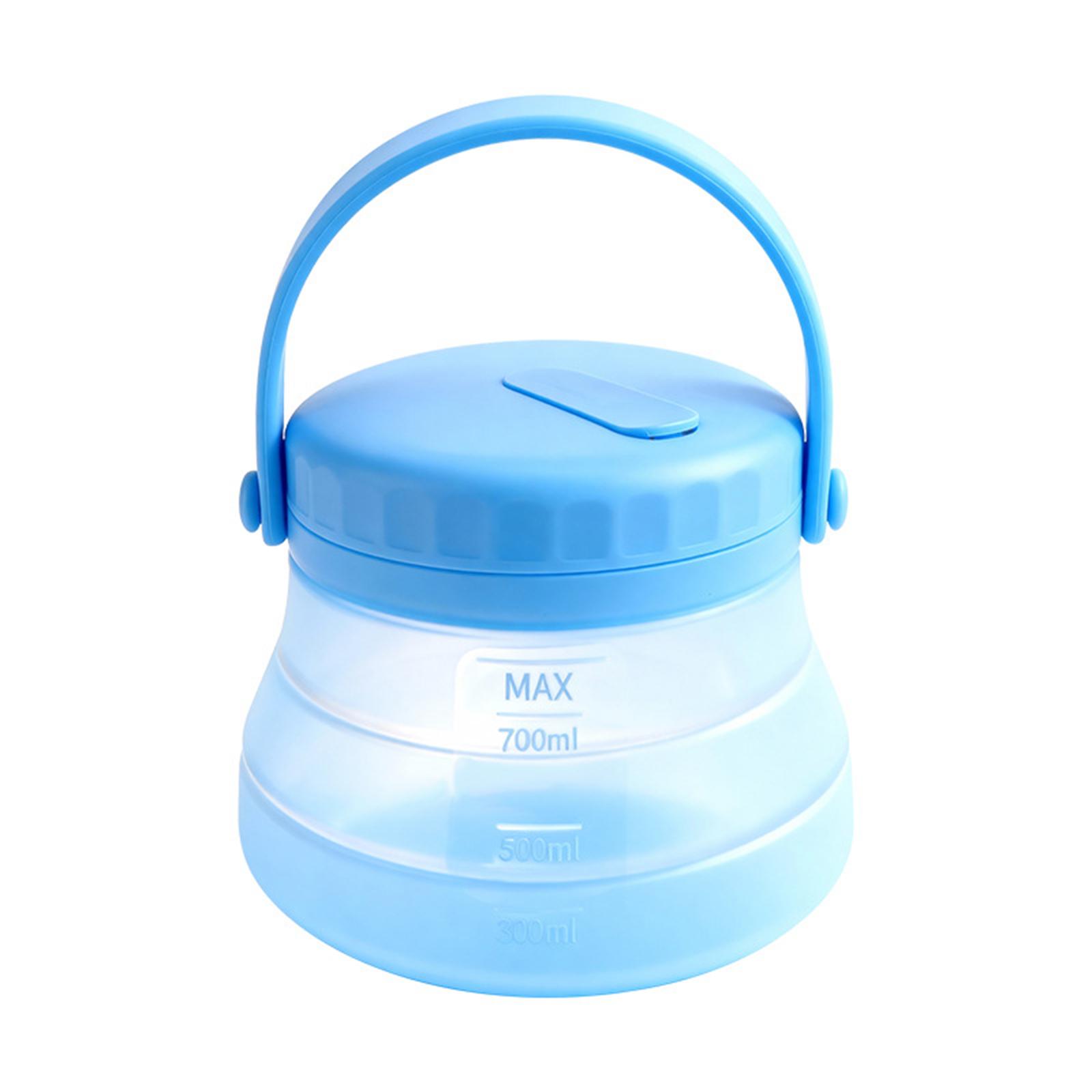 

Outdoor Camping Portable Food Portable Silicone Food Storage Container Cold Drink Ice Bucket 800ml One Size синий