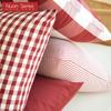 1PC Bestseller Series Red Cushion Cover Plaid Stripe Back Pillowcase Office Hotel Homestay Decor Christmas Decoration Nuan Series