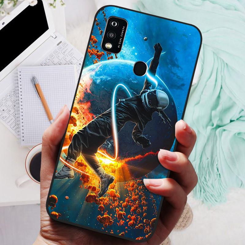 Für ZTE Blade A51 Hülle A71 Schwarze Abdeckung Löwe Wolf Silikon Weiche Rückseitenhüllen Für ZTE Blade A71 A7030 A 71 A 51 Schutzhülle