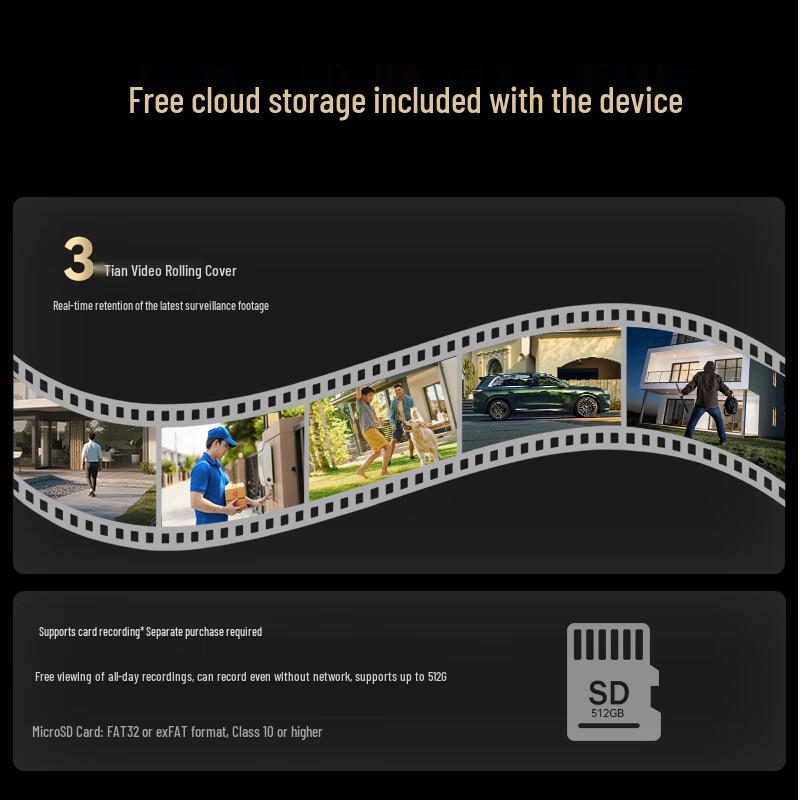 Huawei Smart Selection Xiaotun Dangjia Whale Eye Max 3K Dual 5MP Full-Color Outdoor Security Camera (CN version)