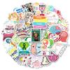 49 Creative Warm Hand-painted Mental Health Theme Pp Waterproof Decorative Stickers