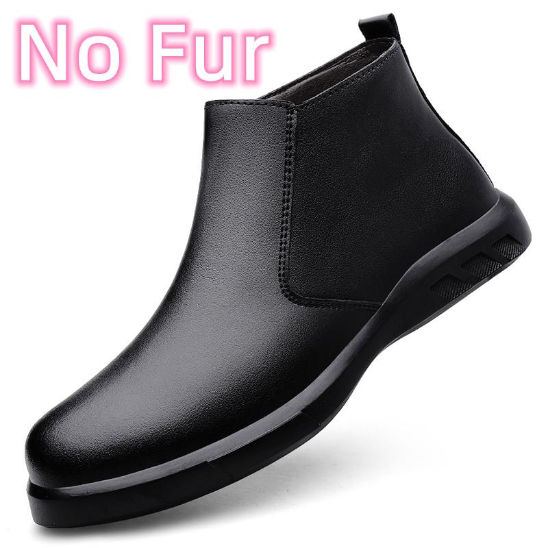 მოდა 2025 ახალი კოჭებამდე ჩექმები მოდა ზამთრის პლიუშიანი თოვლის ბოტები გარე მაღალყელიანი ფეხსაცმელი მოტოციკლეტის ჩექმები ნატურალური ტყავი მამაკაცის ჩელსი ჩექმები