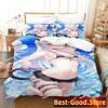 Murasaki Shion Bedding Set Printed single Comforter Duvet Cover Pillow Case 3 Pieces Kids Adult Size Anime Kawaii Girl Bed