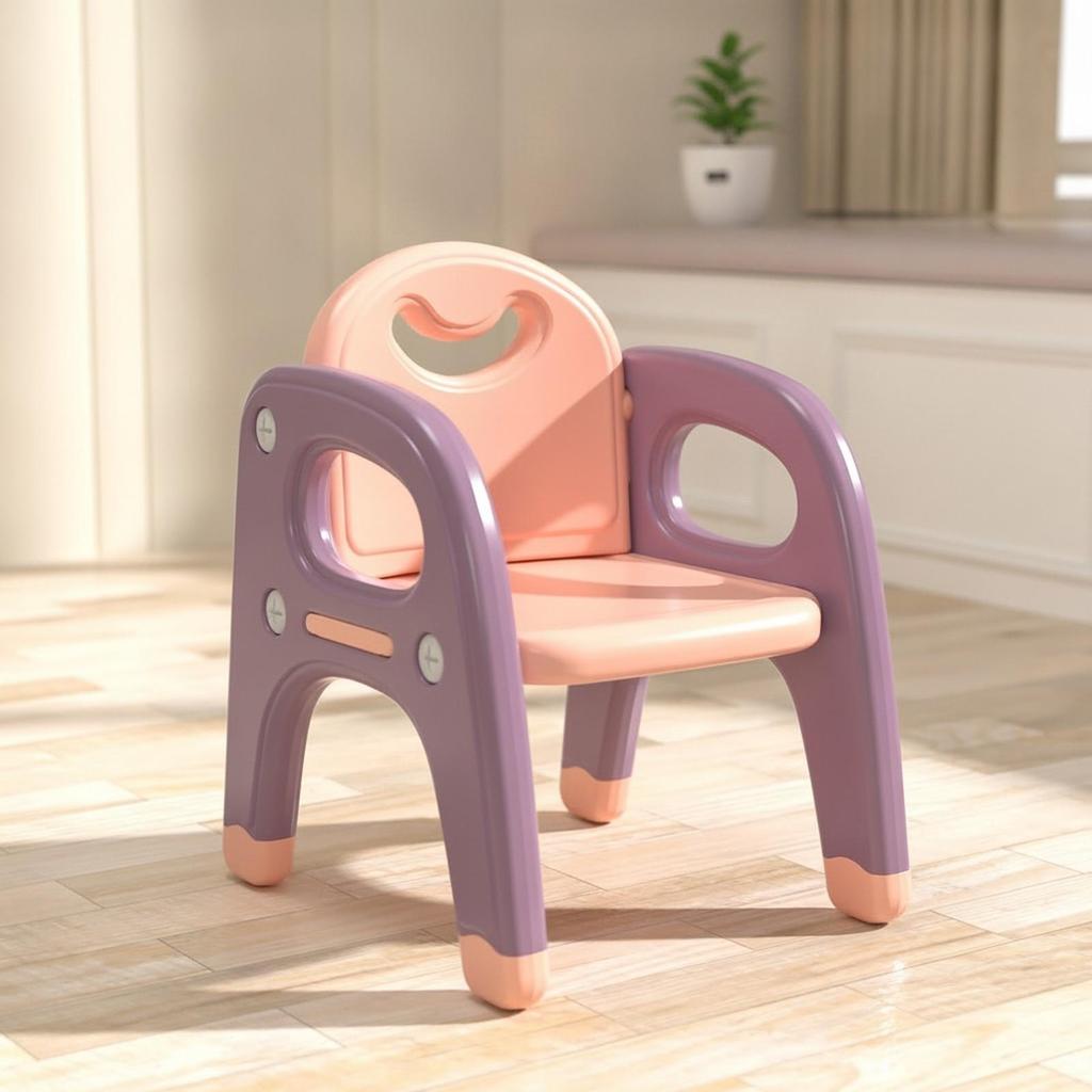 Ergonomic Molded Chair | Lightweight, Compact, with Round Seat, for