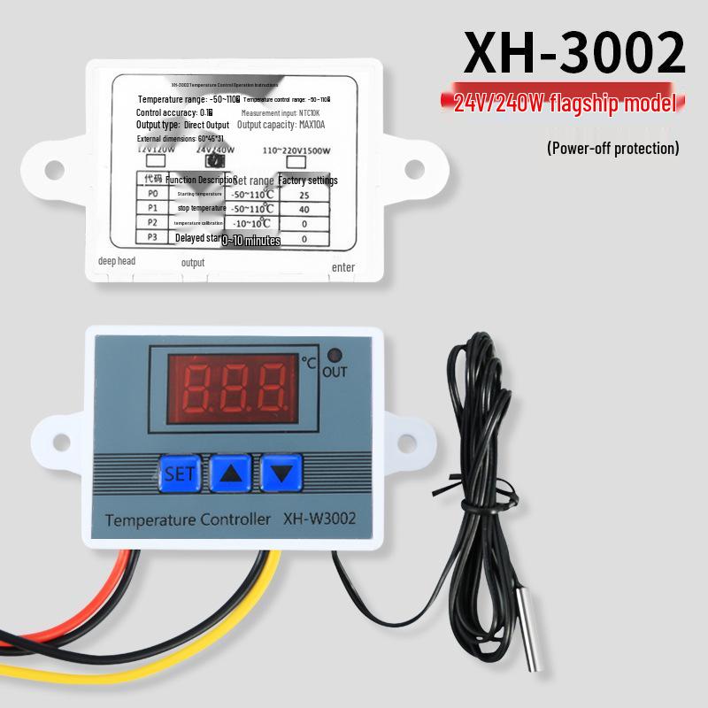 12/24V Digital Intelligent Temperature Controller with Sensor