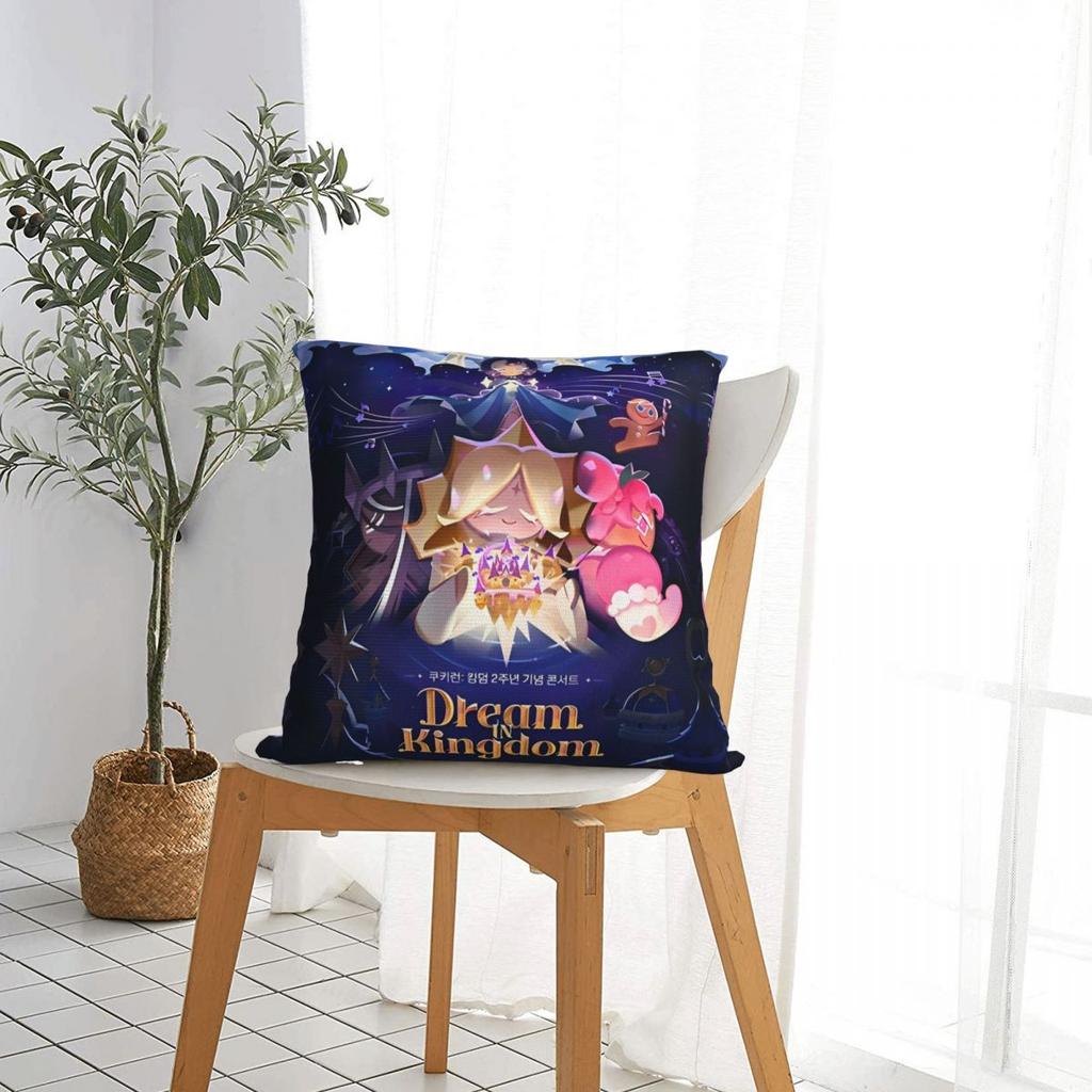 Cookie Run Kingdom Pillowcase Polyester Cushion Cover Decorative Action Game Pillow Case Cover Bedroom Zipper 18