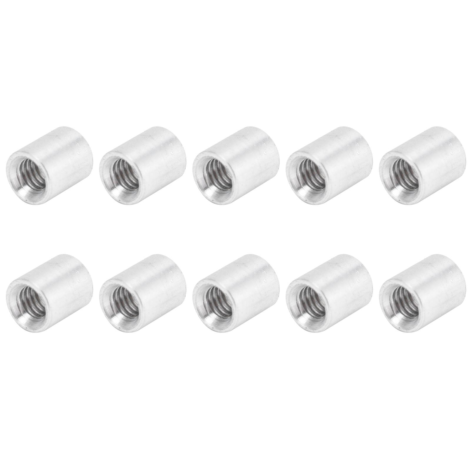 

10Pcs Round Standoff Aluminum Alloy Female Thread Pillar Connecting Column Spacer M4x0.7mmLong 8mm