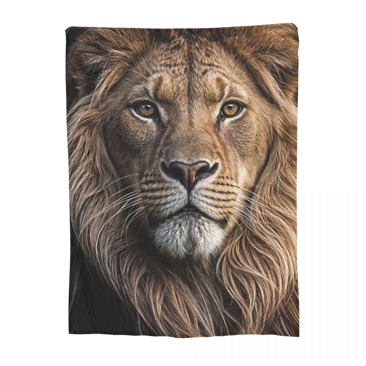 

Lion Colourful Painting Blanket Fleece Sofa Throw Blanket Portable for Home Bedroom Office Throws Bedspread Quilt 30x40in