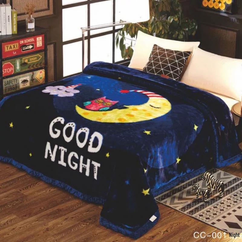 Double-Sided Fleece Raschel Blanket - Cozy Winter Wedding & Office Nap Gift