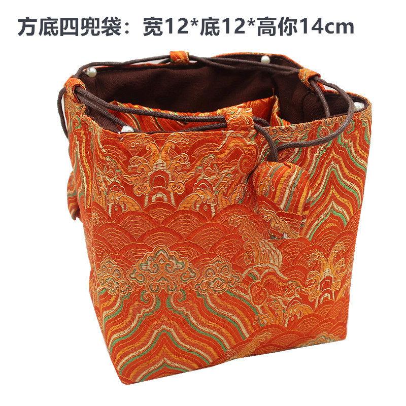 Multi Layer Storage Bundle Pocket Handstring Jewelry Bag Teacup Teapot Gift Bags Kung Fu Tea Accessories Vintage Teaware Sack