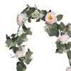 Artificial Camellias Flowers Vines Hanging Greenery Wall Flower for Christmas Ceremony