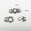1 Pair Women's Retro Brooches Clothing Cardigan Sweater Blouse Shawl Clips Shirt Collar Flower Pattern Duck Clip Clasps Scar