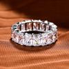Ring zircon women's colored diamond square ring creative accessories