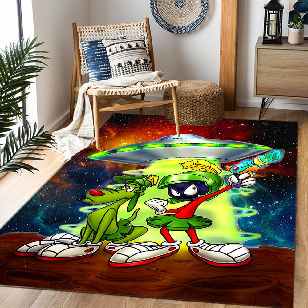 Space Adventure With Friends Themed Anti-Slip Rugs - Polyester Home Decor, Suitable for Bedrooms, Living Rooms, Doorways, Studios, and Decorations