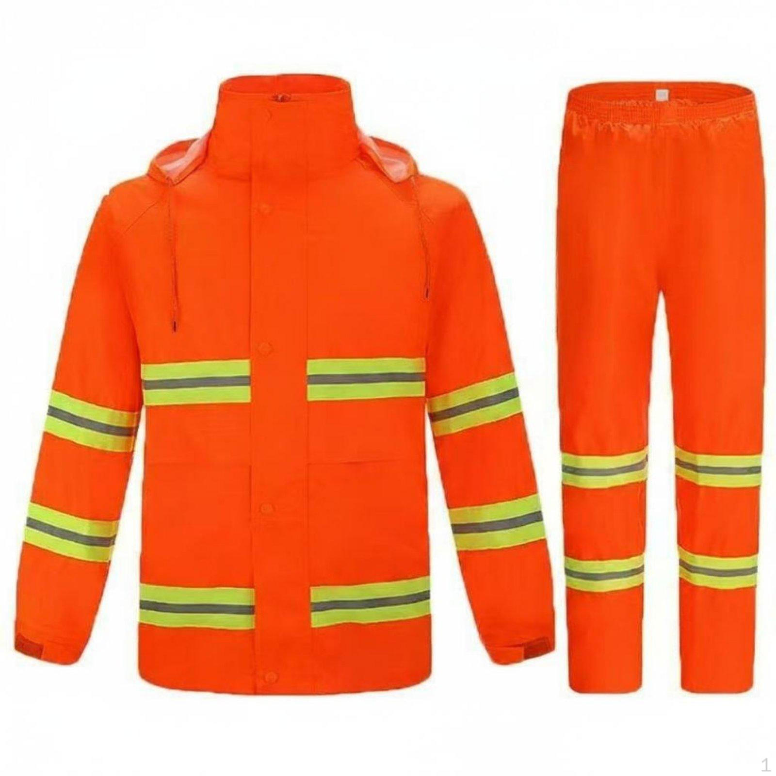 Reflective Rain Suit High Visibility Work Heavy Duty HighVisibility Jacket and Pants Set for