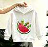Latest model Kids Hoodie Cute Worm Watermelon Print Sweatshirt Autumn Winter Boys Girls Casual Long Sleeve Pullover Tops