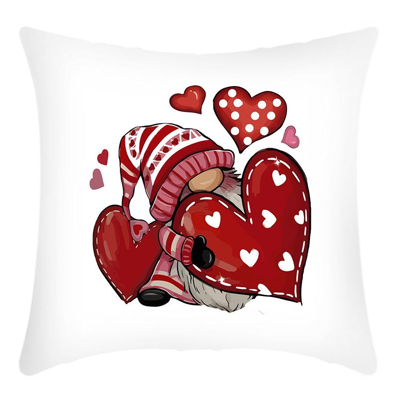 

Nordic Simple Love Valentine s Day Modern Simple Pillow Sofa Living Room Model Room Suede Waist Pillow Case Cushion Pillow 45 * 45Cm pillowcase